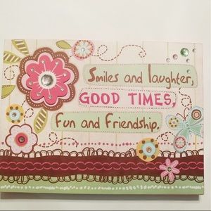 Pink girly decorative positive quote hanging sign